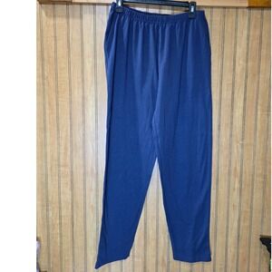 Easy Essentials Lounge Pants‎ Comfy Knit Casual Elastic Waist Blue Size MD